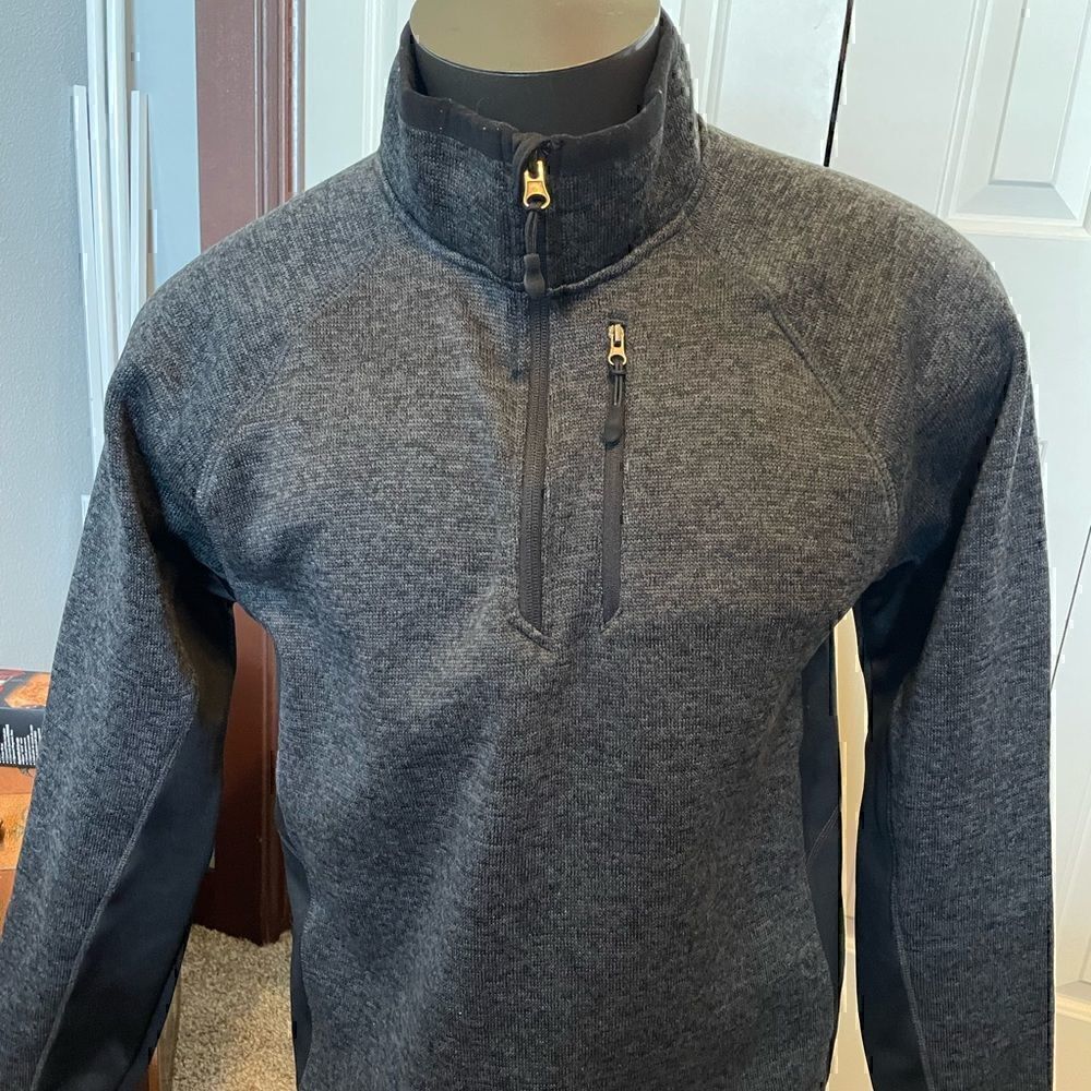 Beverly Hills Polo Club Mens Dark Gray Half ZIP Pullover